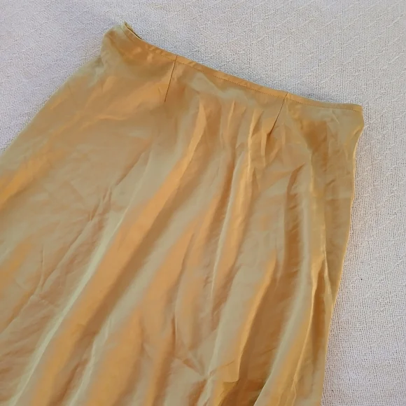 free people ♡ make you mine 1/2 half slip lace satin skirt bitter oil yellow - Picture 10 of 13